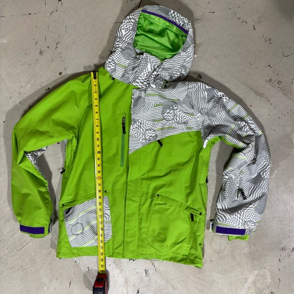 Empyre Clothing 10,000 MM Waterproof Ski Snowboard Coat Jacket Size L Neon Green - Picture 12 of 14